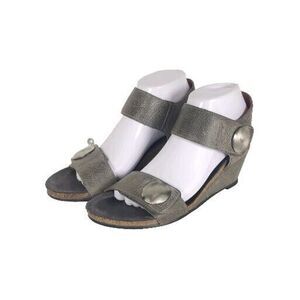 Taos Women’s Carousel 2 EU39 US 8-8,5 Gray Leather Wedge Strappy Sandal Shoes